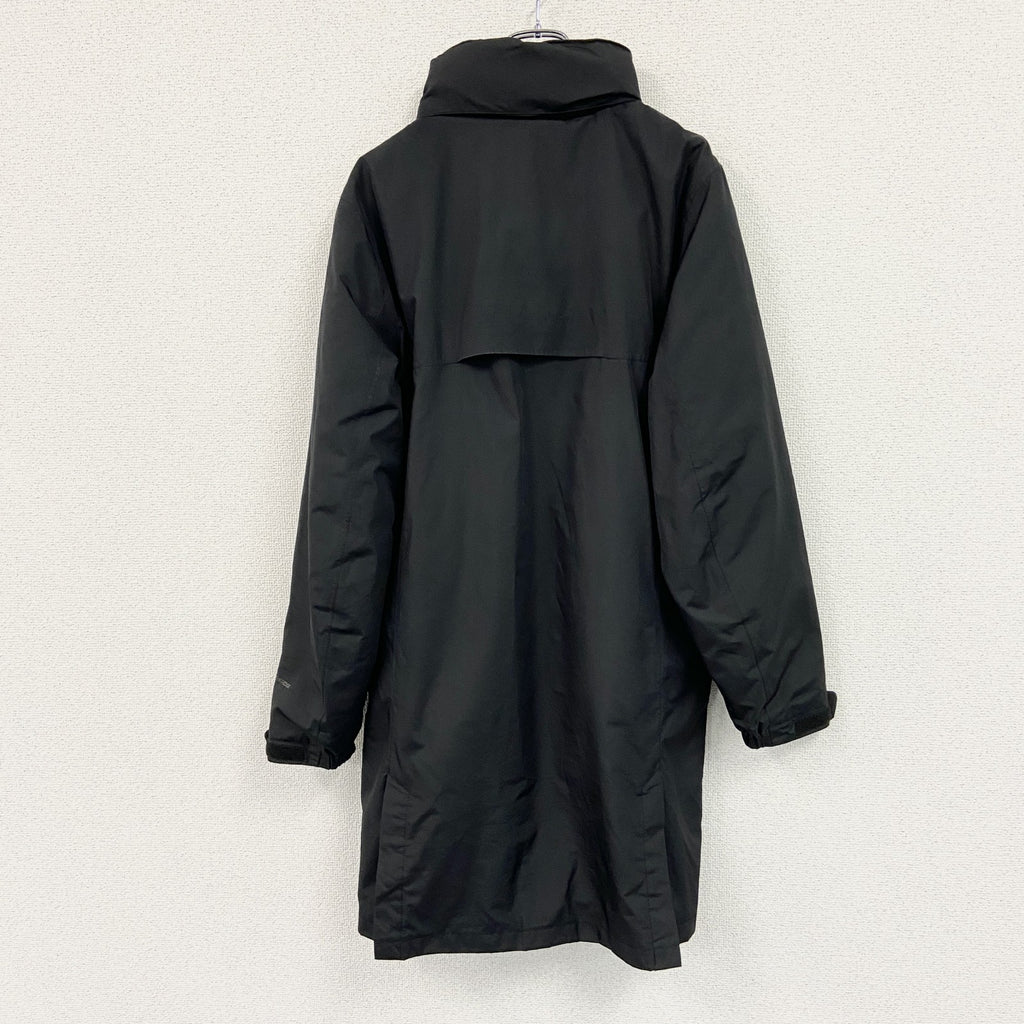 Eddie Bauer　エディーバウアー　ロングコート/ブルゾン　2way　取り外し　黒　ブラック　Sサイズ メンズ ポリエステル ウール 古着