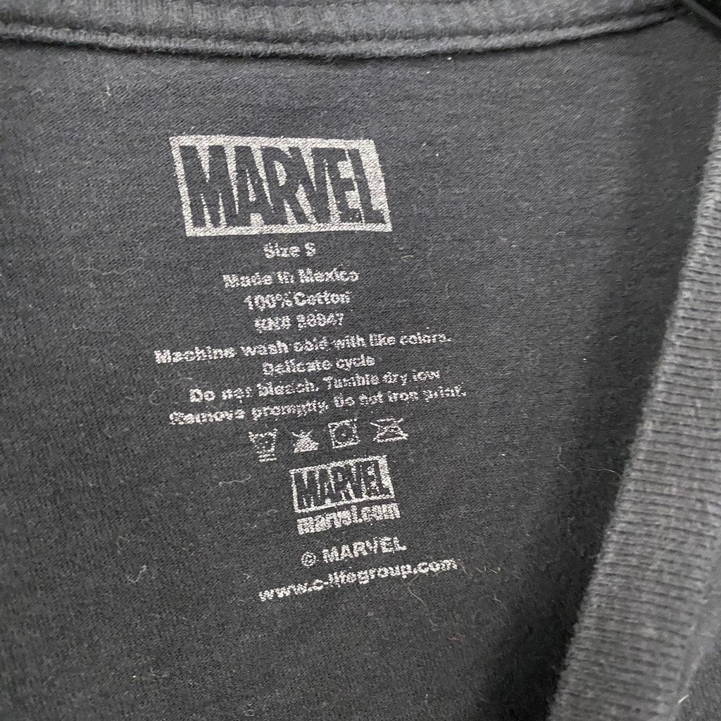 MARVEL　マーベル　パニッシャー　半袖プリントキャラクターTシャツ　アニメT　黒　ブラック　Sサイズ　古着