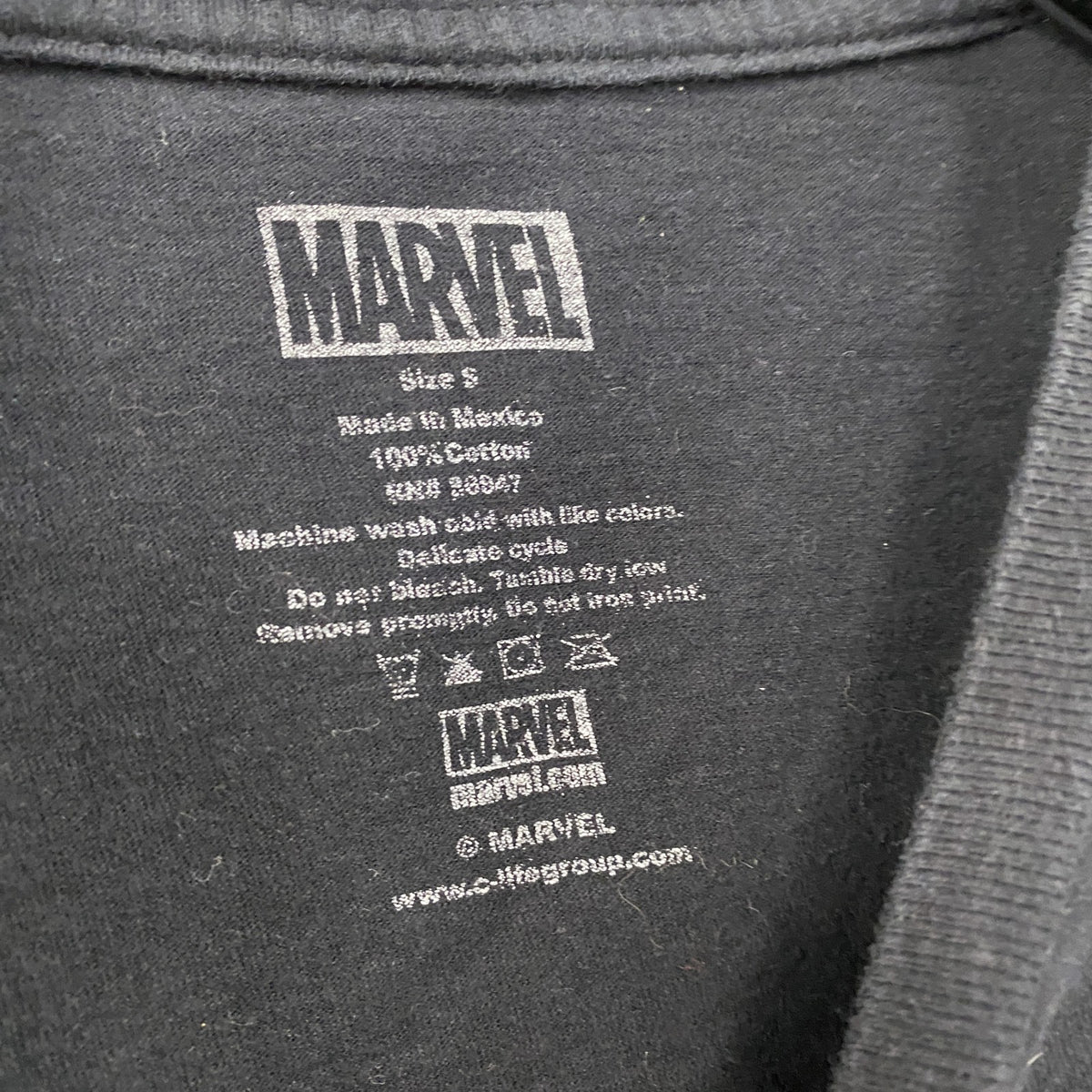 MARVEL　マーベル　パニッシャー　半袖プリントキャラクターTシャツ　アニメT　黒　ブラック　Sサイズ　古着