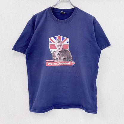 FRUIT OF THE LOOM　フルーツオブザルーム　半袖プリントTシャツ　紺　ネイビー　Lサイズ