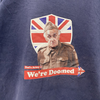 FRUIT OF THE LOOM　フルーツオブザルーム　半袖プリントTシャツ　紺　ネイビー　Lサイズ