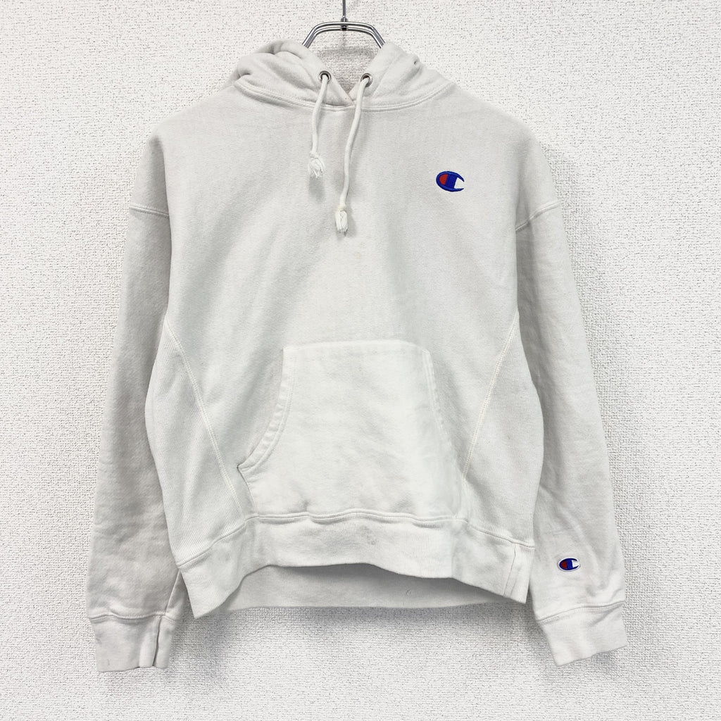 Champion　チャンピオン　リバースウィーブ　スウェットパーカー/フーディー　白　ホワイト　Mサイズ　古着