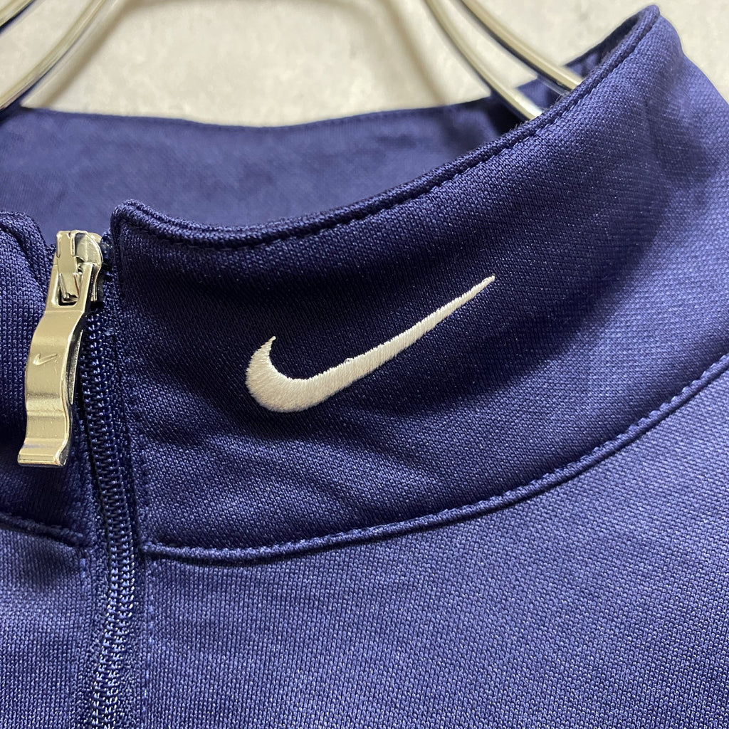 　NIKEGOLF　ナイキゴルフ　長袖ハーフジップトラックジャケット　ジャージ　MARQUETTE　ネイビー　紺　古着