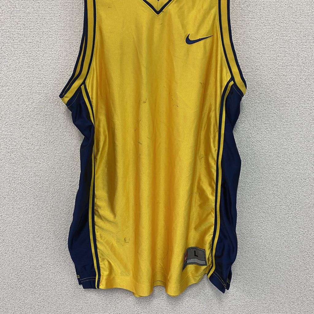 NIKE　ナイキ　タンクトップ　スウッシュ　黄色　イエロー　Lサイズ　古着