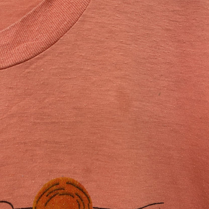 ～80s　SPORT　SNOOPY　スヌーピー　半袖プリントTシャツ　ヴィンテージ　ピンク