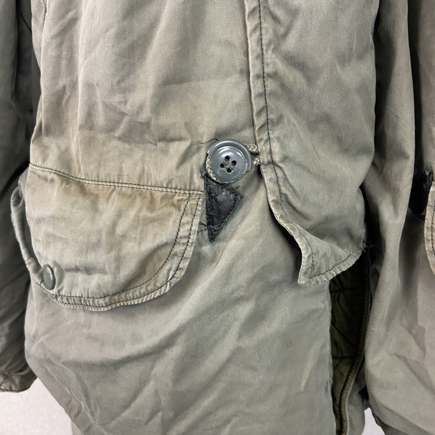 60s　U.S.AIR FORCE　米軍実品　N-3B　フライトジャケット　コヨーテファー　CONMARジップ　カーキ