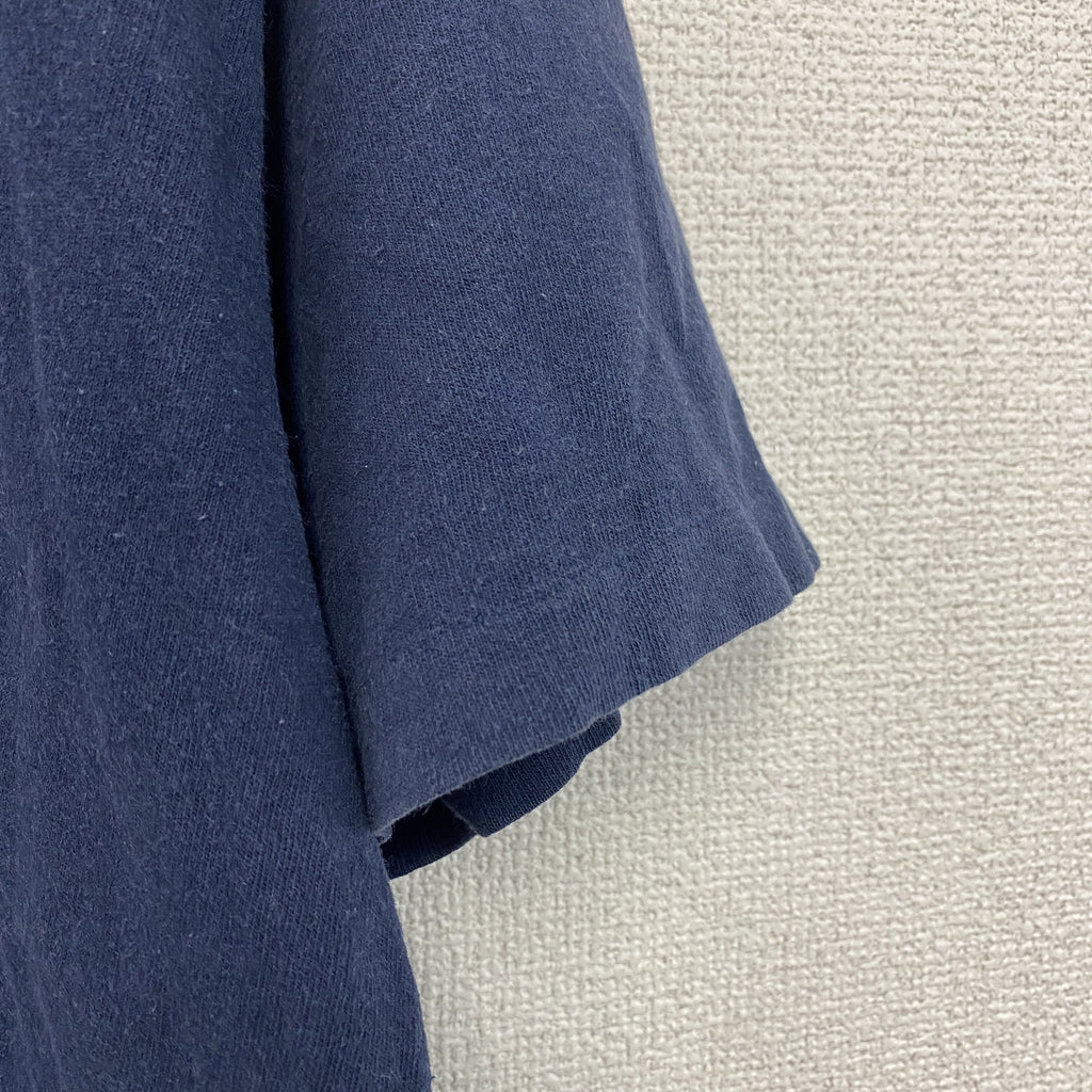 Lee　リー　半袖プリントTシャツ　シングルステッチ　ヴィンテージ　紺　ネイビー　Mサイズ カットソー メンズ コットン 古着