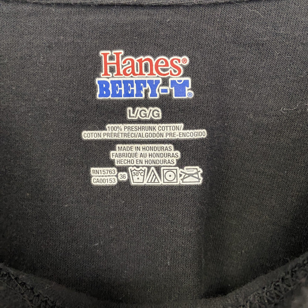 Hanes ヘインズ　半袖プリントTシャツ　ビッグT　Film tools　クルーネック　黒　ブラック　Lサイズ　古着
