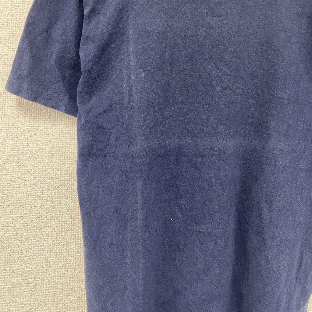 Lee　リー　半袖プリントTシャツ　シングルステッチ　ヴィンテージ　紺　ネイビー　Mサイズ カットソー メンズ コットン 古着