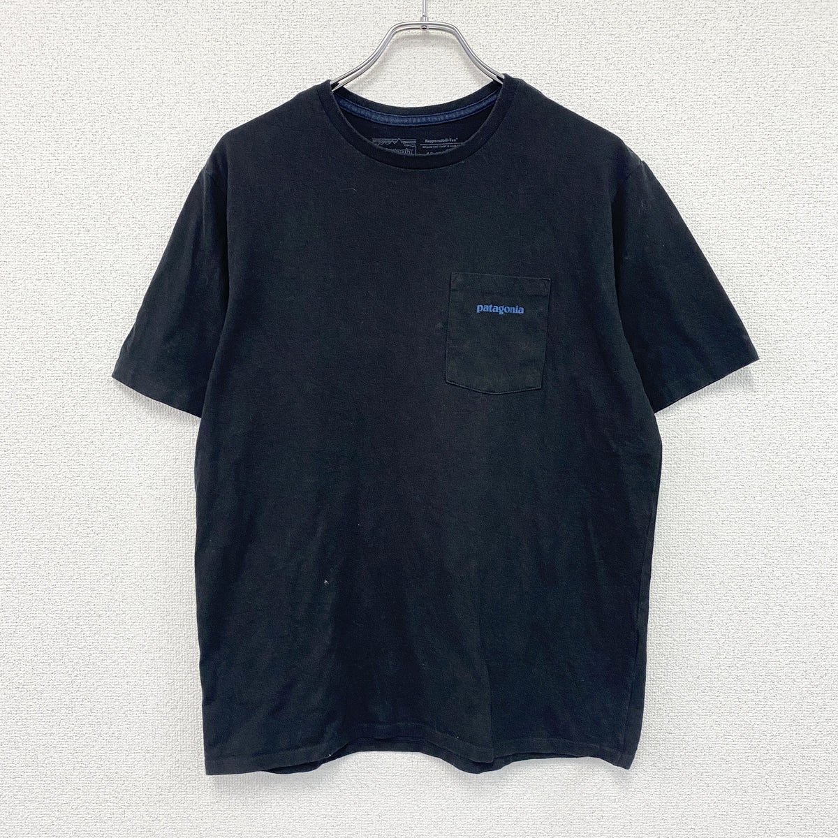 Patagonia　パタゴニア　半袖プリントTシャツ　黒　ブラック　Sサイズ　古着