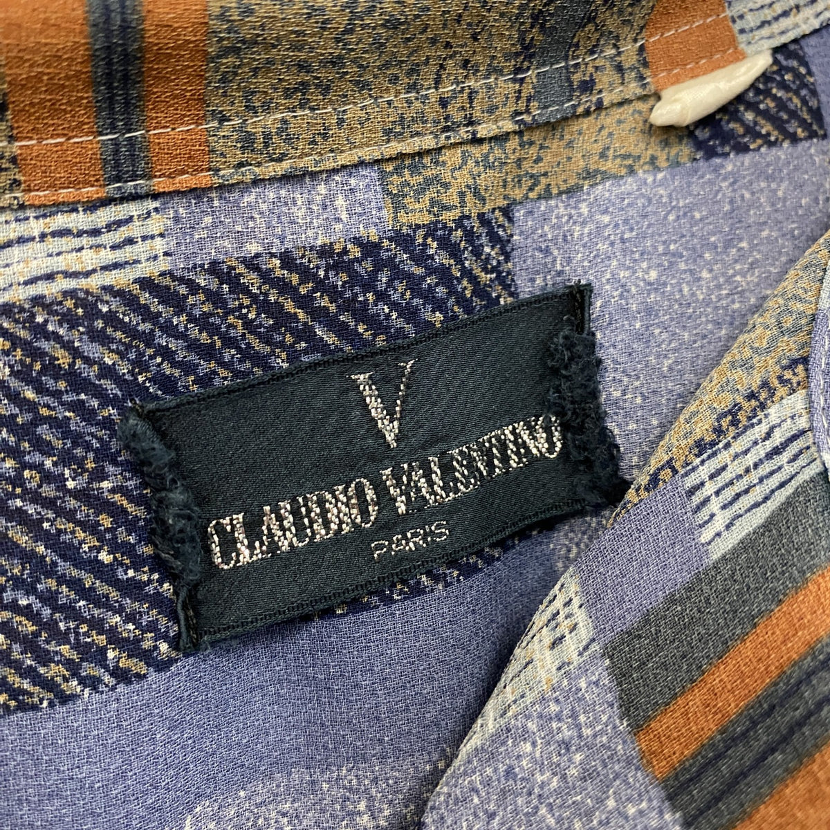 CLAUDIO VALENTINO　クラウディオヴァレンティノ　半袖シャツ　総柄　マルチカラー メンズ ポリエステル 古着