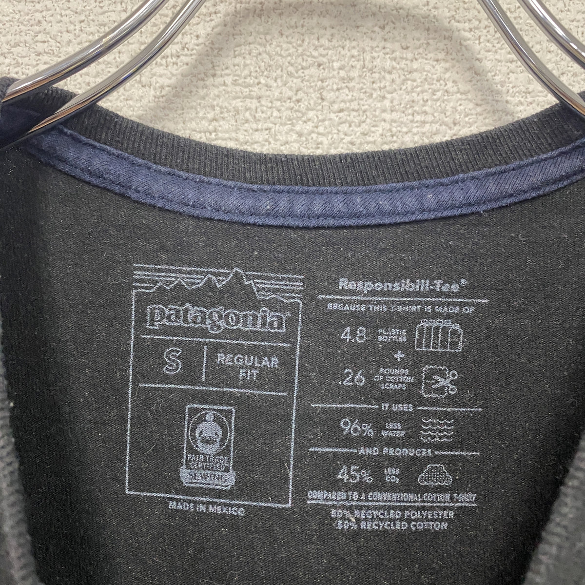 Patagonia　パタゴニア　半袖プリントTシャツ　黒　ブラック　Sサイズ　古着