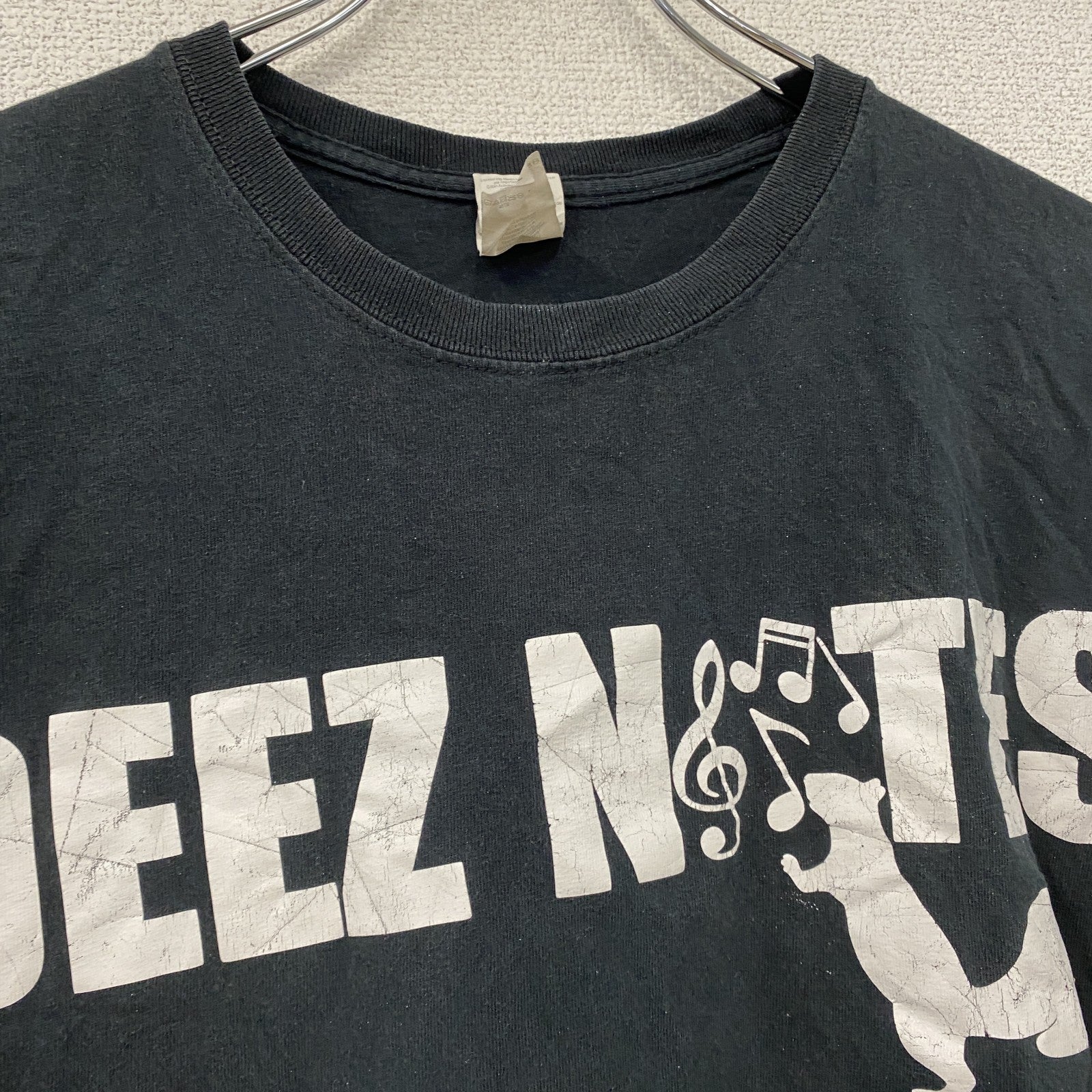 GILDAN　ギルダン　半袖プリントアニマルTシャツ　リス　ミュージック　黒　ブラック　XLサイズ　古着