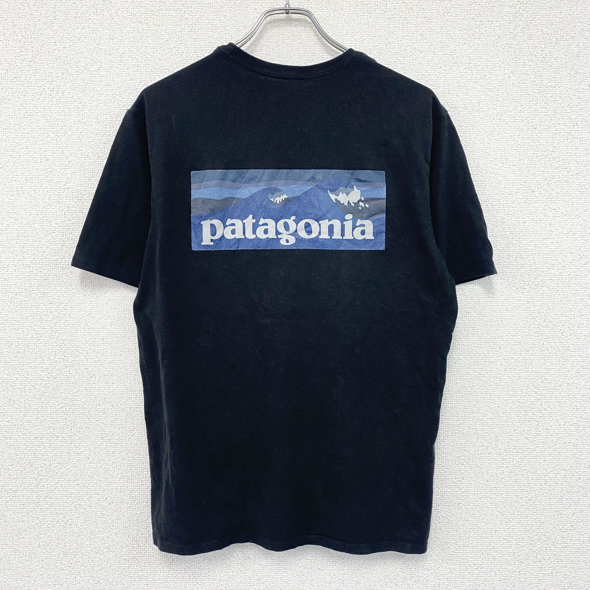 Patagonia　パタゴニア　半袖プリントTシャツ　黒　ブラック　Sサイズ　古着