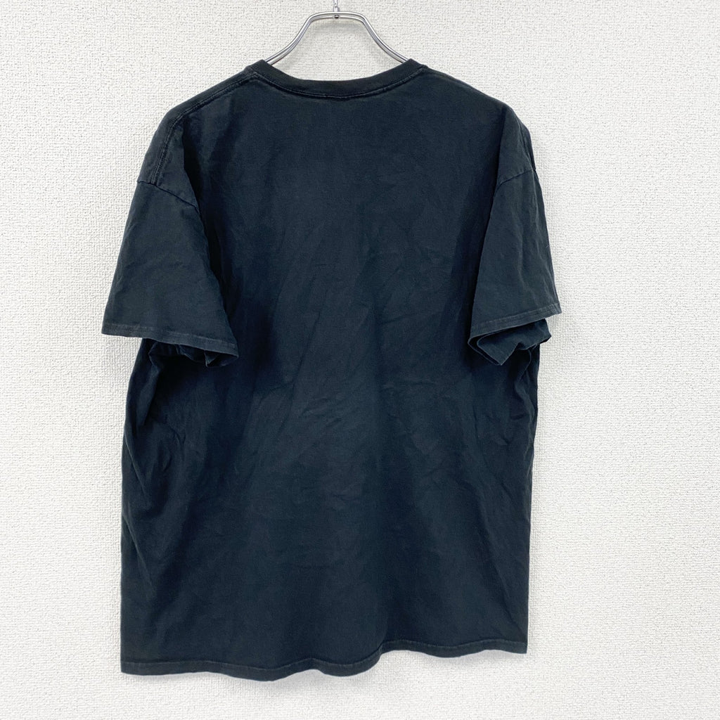 GILDAN　ギルダン　半袖プリントアニマルTシャツ　リス　ミュージック　黒　ブラック　XLサイズ　古着