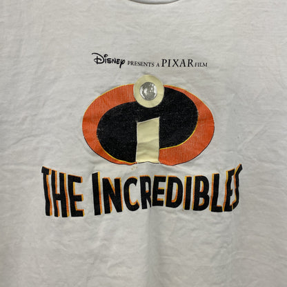 Disney　ディズニー　Mr.インクレディブル　半袖プリントTシャツ　白　ホワイト　Lサイズ