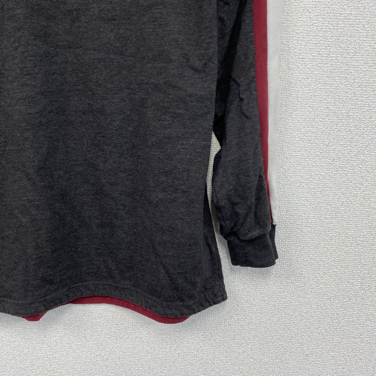 Majestic　NHL　長袖プリントTシャツ　ダークグレー　Mサイズ　古着