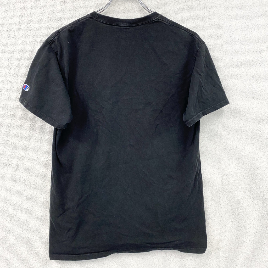 Champion　チャンピオン　半袖プリントTシャツ　アーチプリント　現行　黒　ブラック　Mサイズ　古着