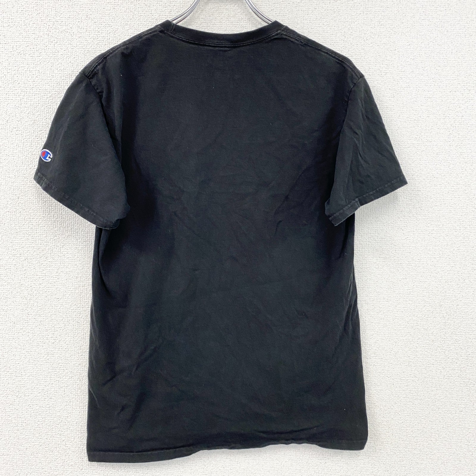 Champion　チャンピオン　半袖プリントTシャツ　アーチプリント　現行　黒　ブラック　Mサイズ　古着