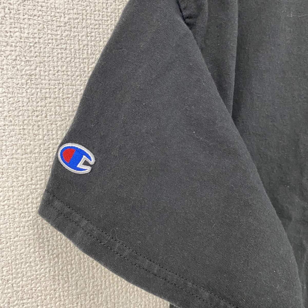 Champion　チャンピオン　半袖プリントTシャツ　アーチプリント　現行　黒　ブラック　Mサイズ　古着