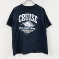 Carnival Cruise　半袖プリントTシャツ　6連プリント　アーチプリント　カプセルプリント　英字プリント　船　黒　ブラック　古着