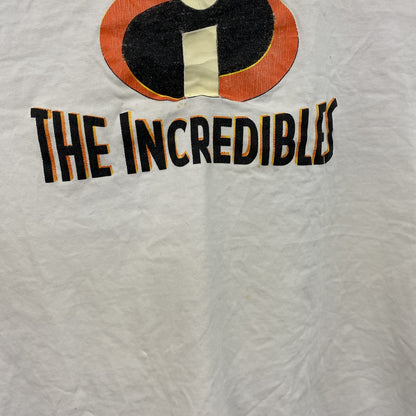 Disney　ディズニー　Mr.インクレディブル　半袖プリントTシャツ　白　ホワイト　Lサイズ