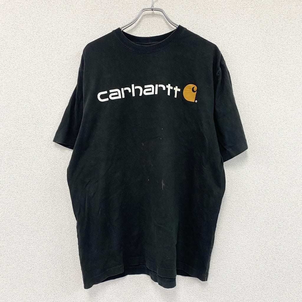 carhatt　カーハート　半袖プリントTシャツ　黒　ブラック　Lサイズ　古着