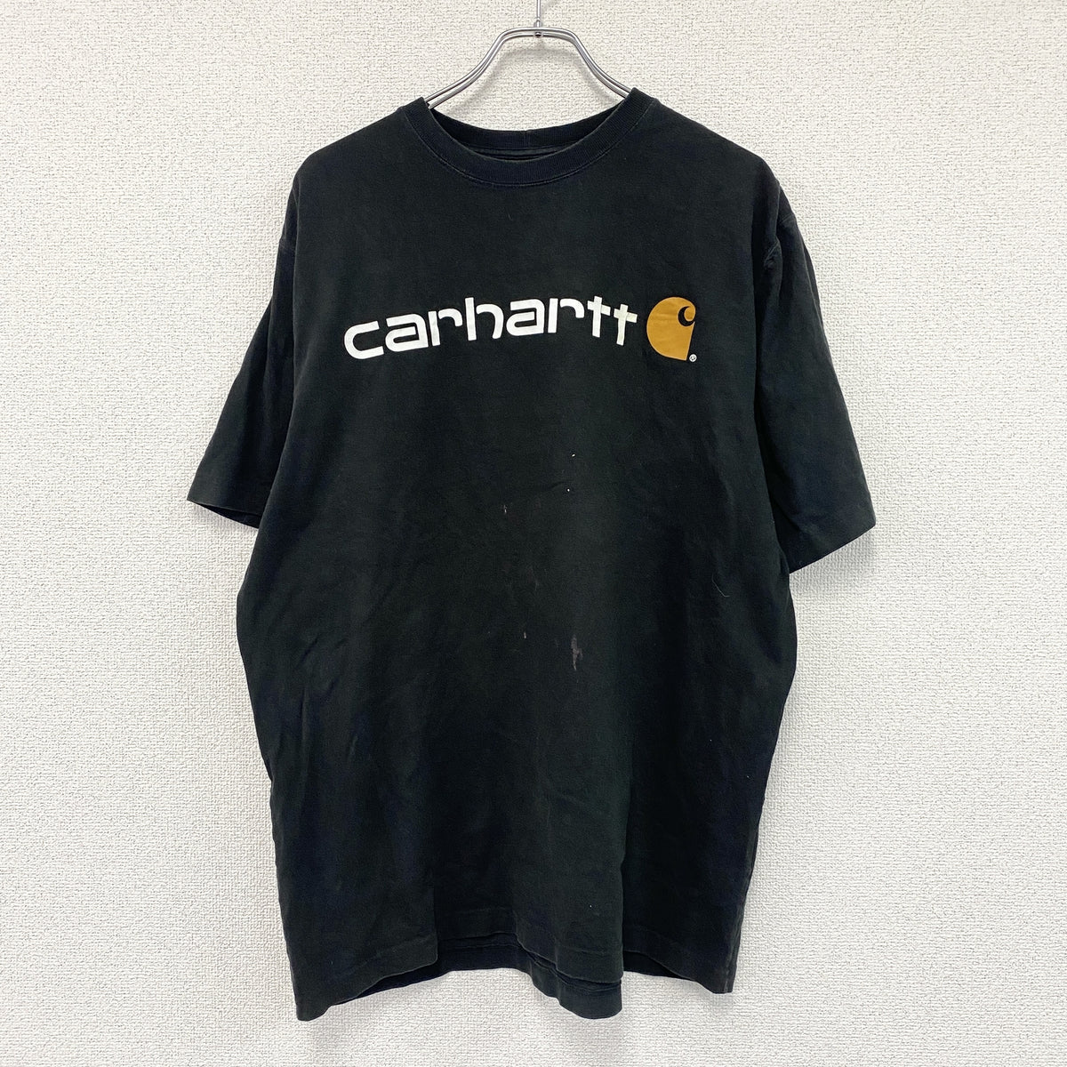 carhatt　カーハート　半袖プリントTシャツ　黒　ブラック　Lサイズ　古着