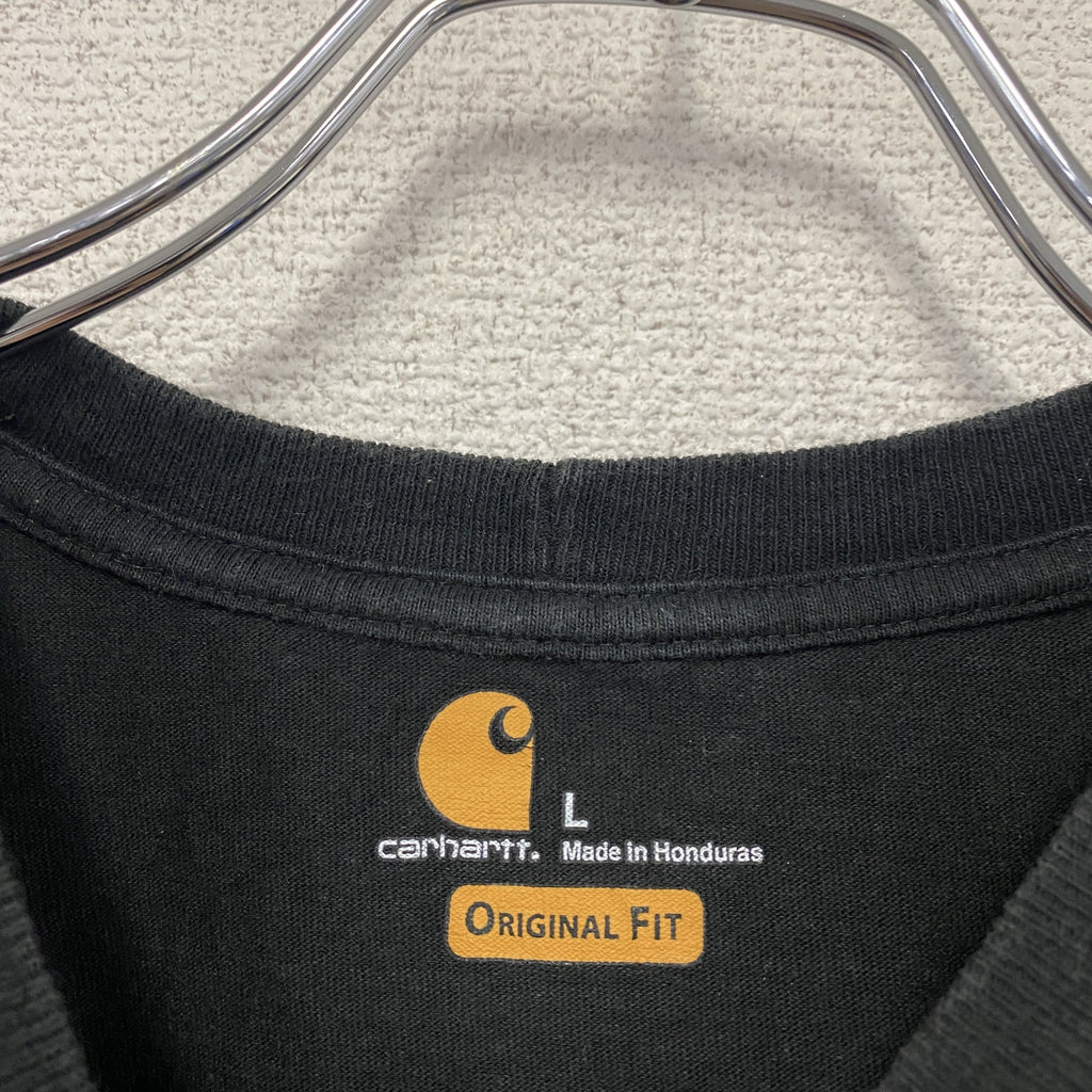 carhatt　カーハート　半袖プリントTシャツ　黒　ブラック　Lサイズ　古着