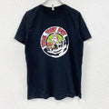 CANVAS　半袖プリントTシャツ　両面プリント　ロボット　4連プリント　黒　ブラック　Lサイズ　古着