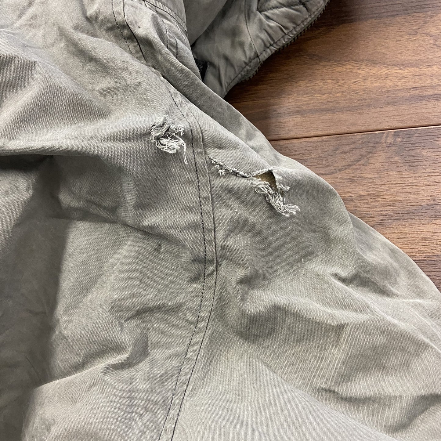 60s　U.S.AIR FORCE　米軍実品　N-3B　フライトジャケット　コヨーテファー　CONMARジップ　カーキ