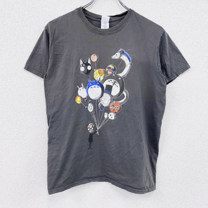 GILDAN　ギルダン　ジブリ　となりのトトロ　半袖プリントTシャツ　灰色　グレー　Mサイズ