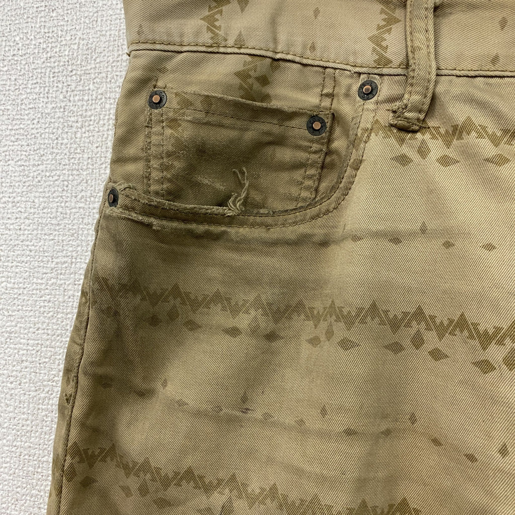 Levi's　リーバイス　511　デニムパンツ/ダメージジーンズ　ジップフライ　カーキベージュ　W33サイズ　古着