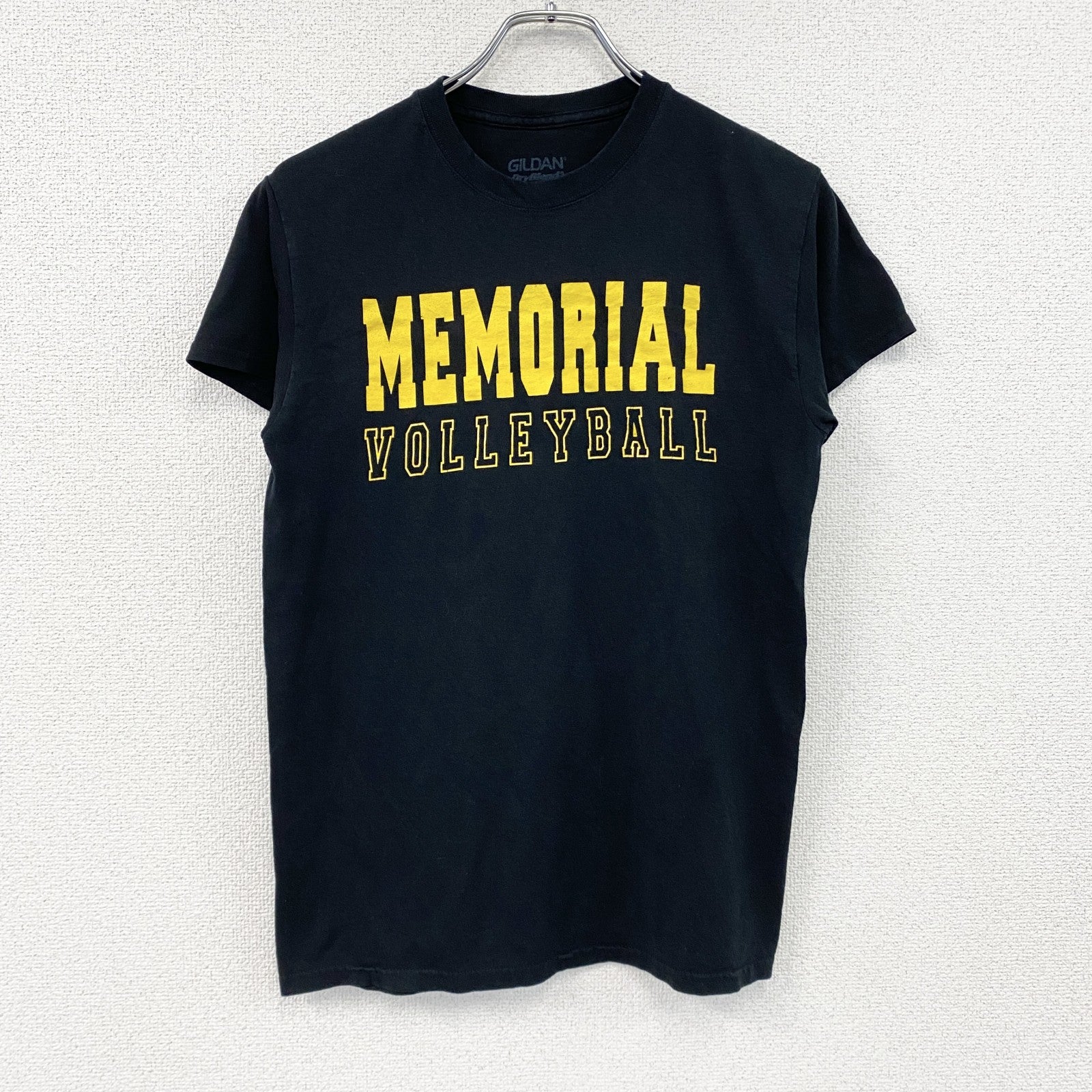GILDAN　ギルダン　半袖プリントTシャツ　英字プリント　黒　ブラック　Sサイズ カットソー メンズ コットン 古着