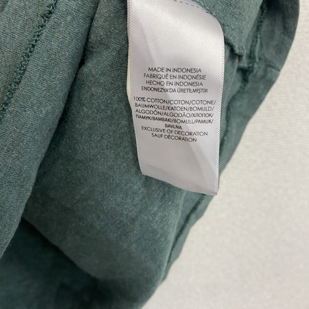 POLO RALPH LAUREN　ポロラルフローレン　半袖Tシャツ　シングルステッチ　刺ロゴ　緑　グリーン　Lサイズ カットソー メンズ コットン 古着