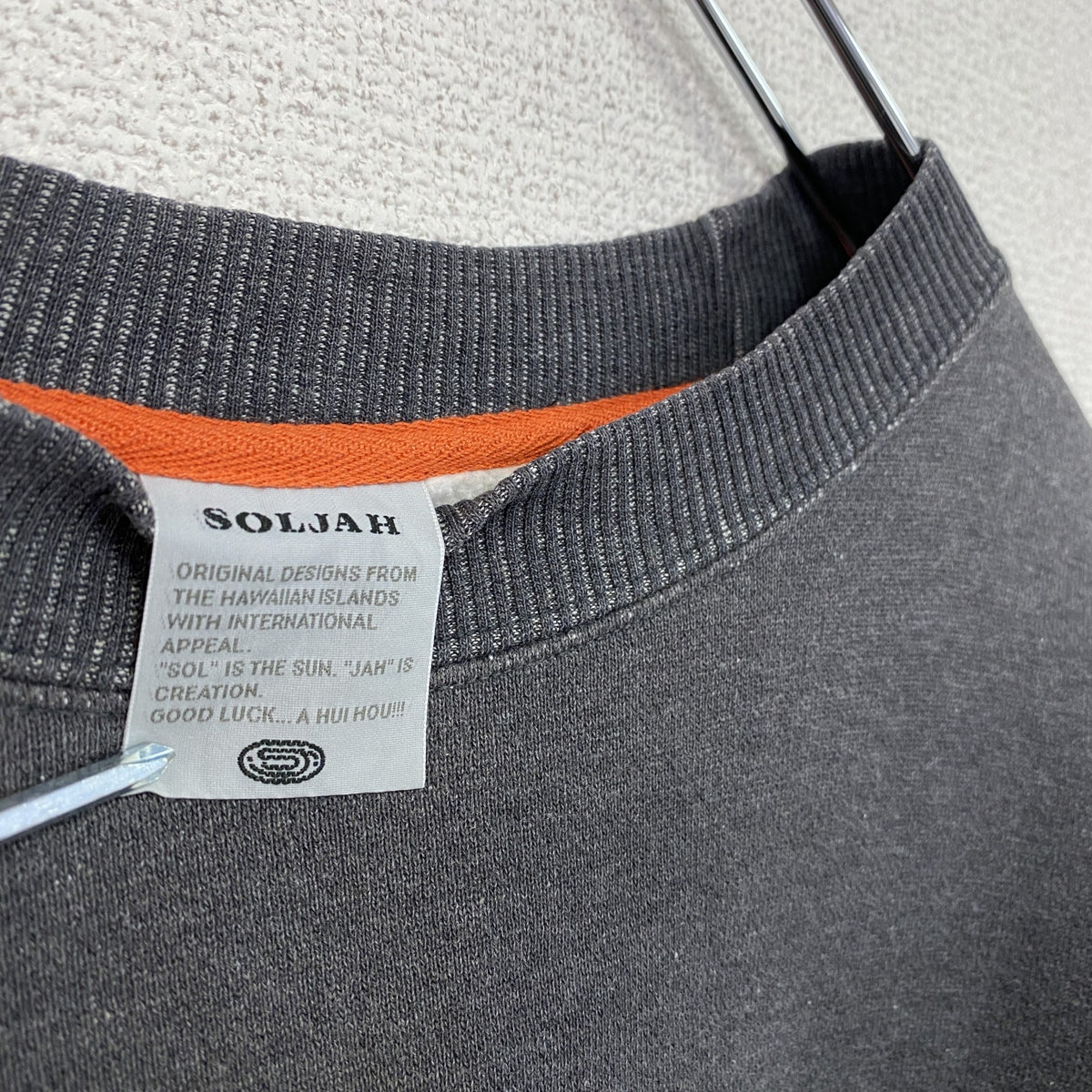 SOLJAH　ソルジャー　スウェット/トレーナー　ヘッドホン　灰色　グレー　Lサイズ　古着
