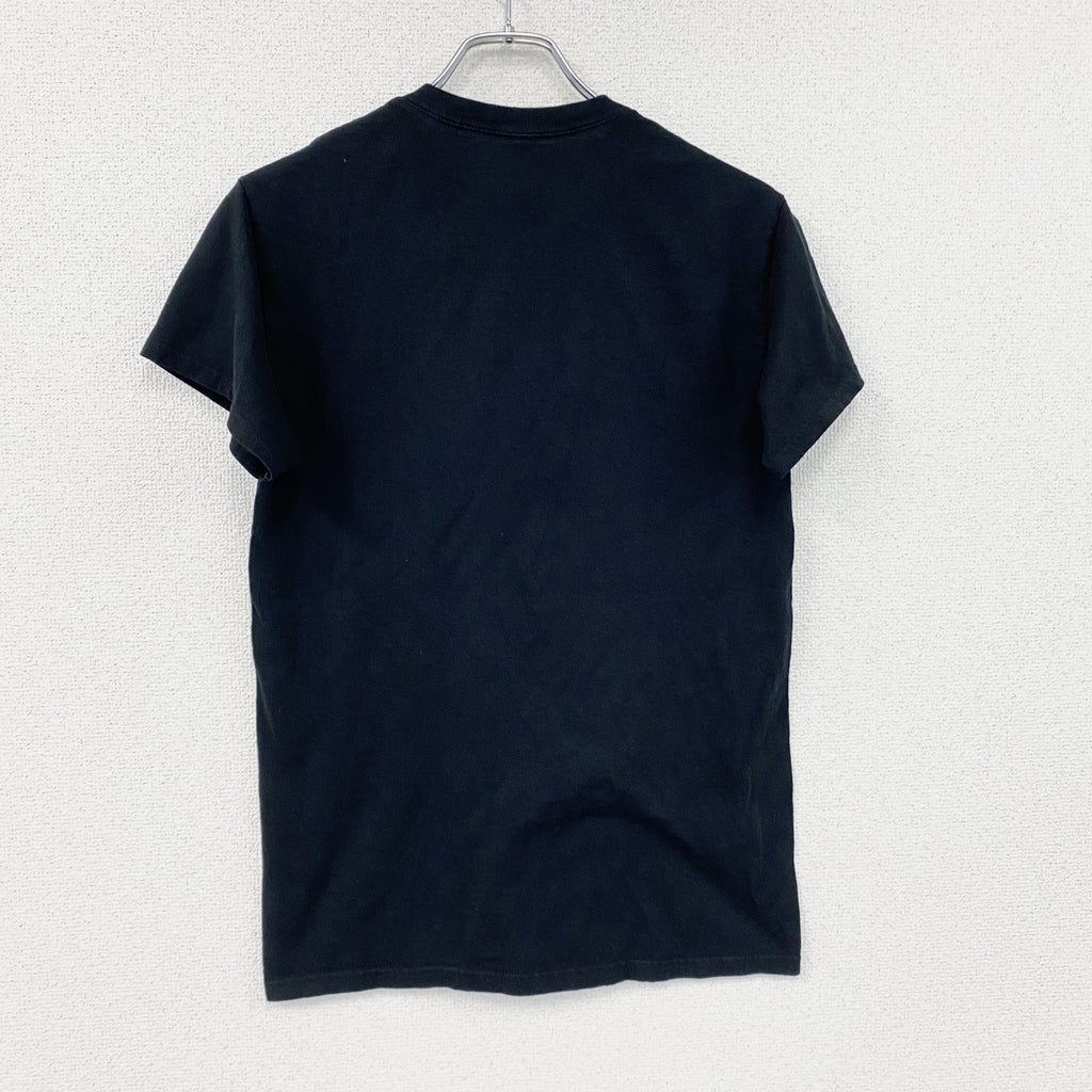 GILDAN　ギルダン　半袖プリントTシャツ　英字プリント　黒　ブラック　Sサイズ カットソー メンズ コットン 古着