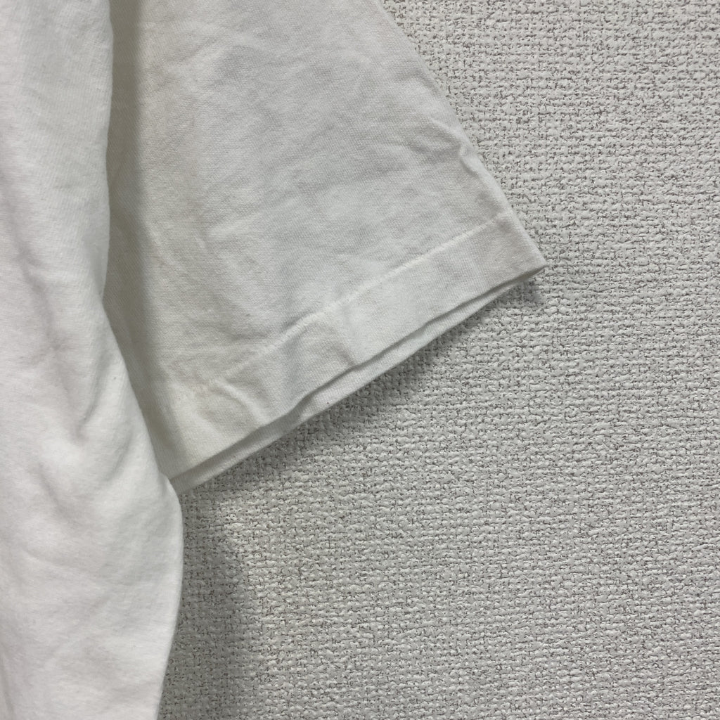 FRUIT OF THE LOOM　フルーツオブザルーム　半袖プリントTシャツ　白　ホワイト　Mサイズ カットソー メンズ コットン 古着