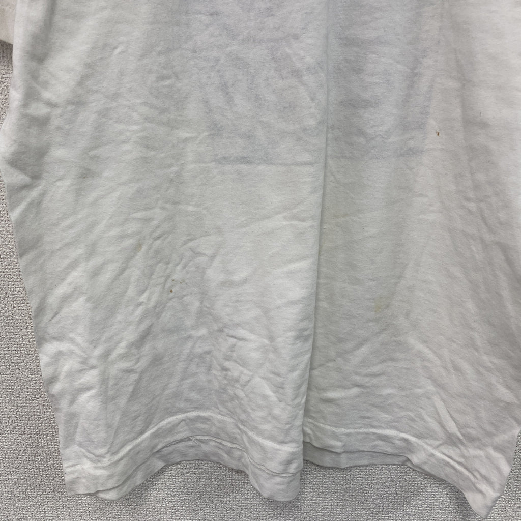 FRUIT OF THE LOOM　フルーツオブザルーム　半袖プリントTシャツ　白　ホワイト　Mサイズ カットソー メンズ コットン 古着