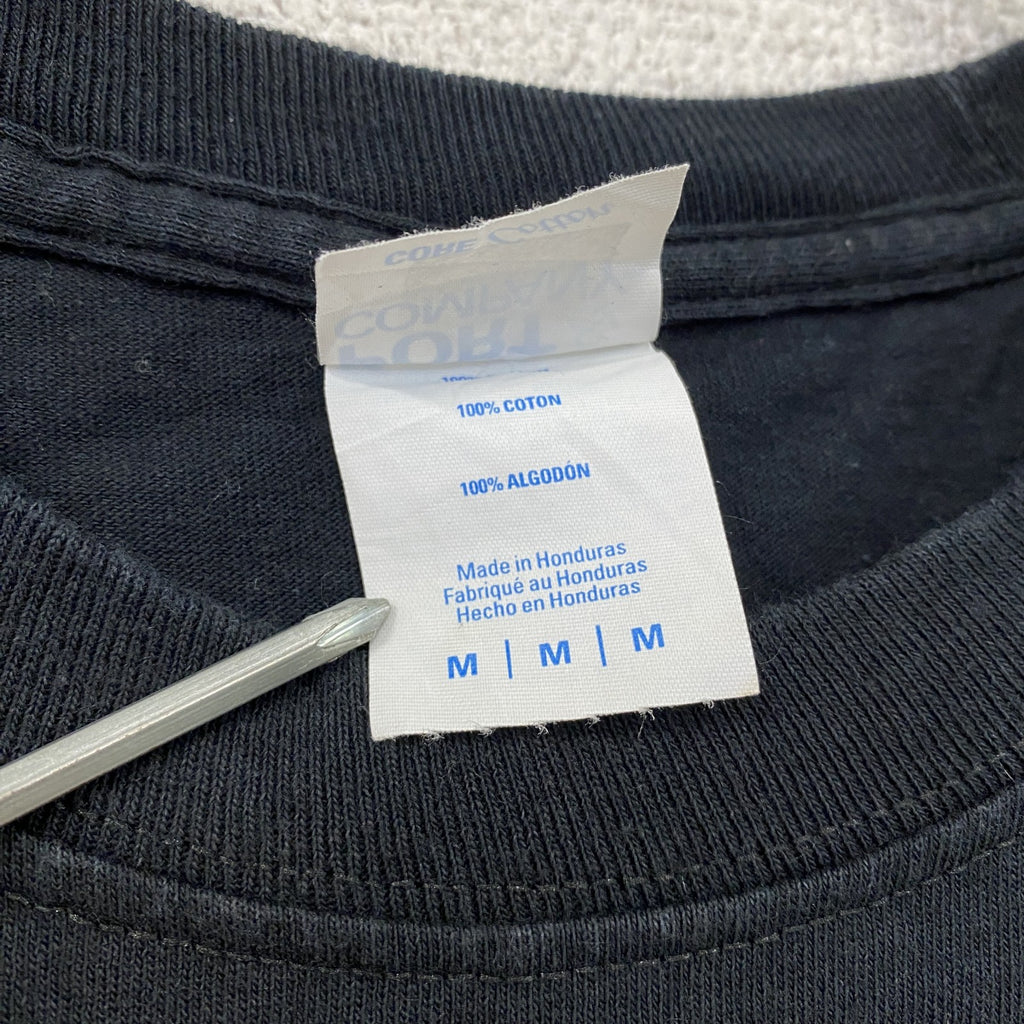 PORT＆COMPANY　半袖プリントTシャツ　パロディT　アーチプリント　黒　ブラック　Mサイズ　古着