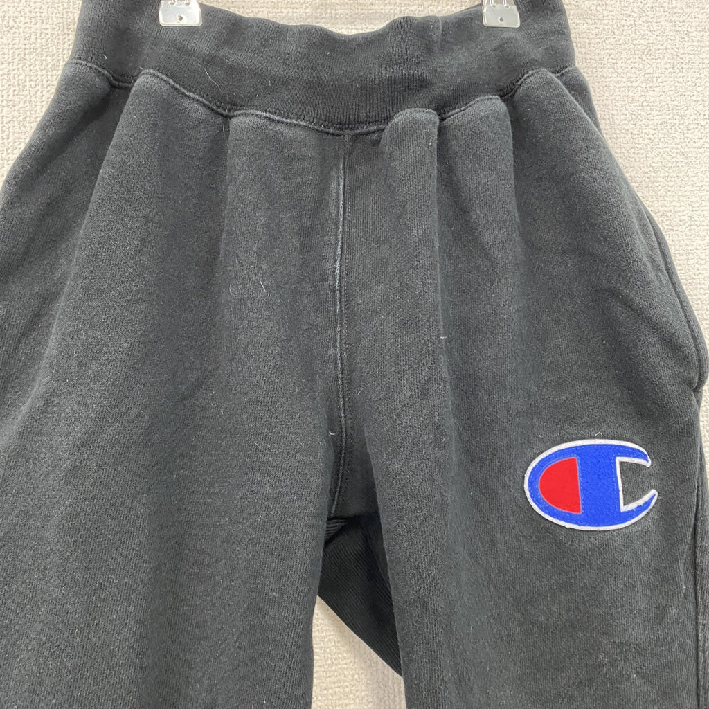 Champion　チャンピオン　リバースウィーブ　スウェットパンツ　ヘビーウエイト　デカロゴ　現行　黒　ブラック　Sサイズ　古着