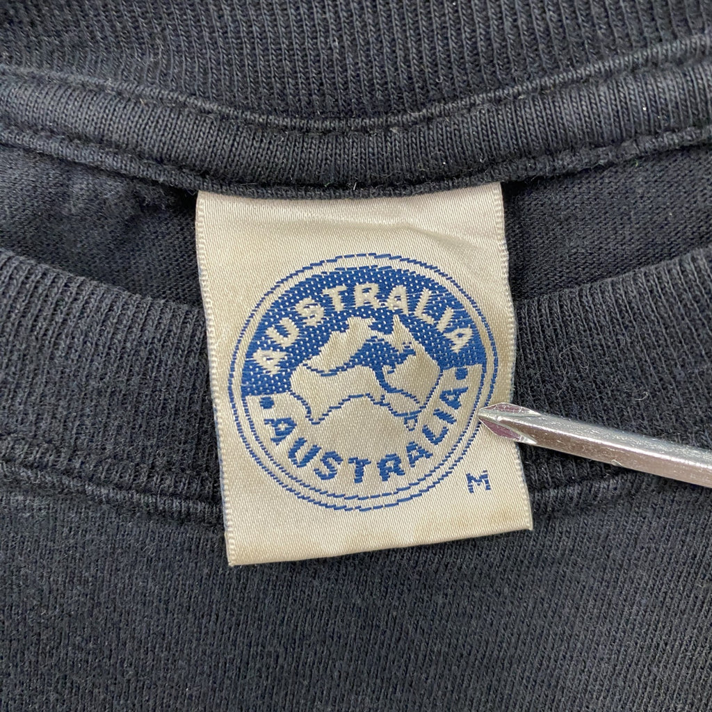 ～00s　AUSTRALIA　半袖プリントTシャツ　メッセージT　BEER　ヴィンテージ　黒　ブラック　Mサイズ　古着