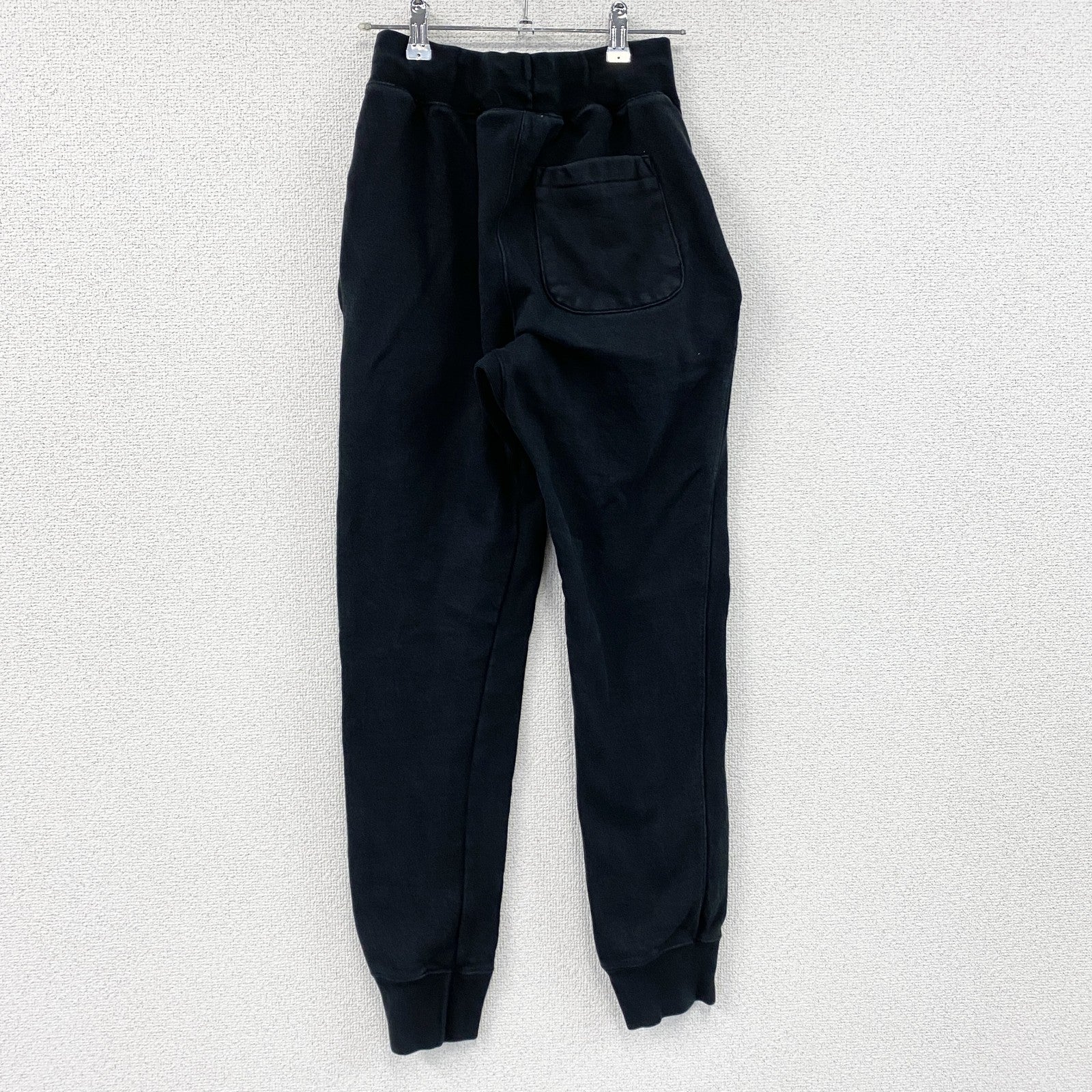 Champion　チャンピオン　リバースウィーブ　スウェットパンツ　ヘビーウエイト　デカロゴ　現行　黒　ブラック　Sサイズ　古着