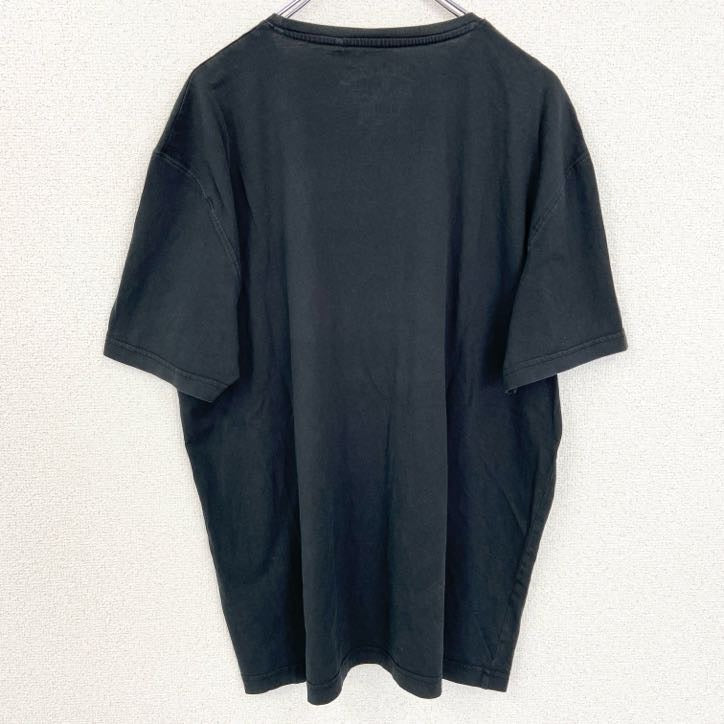 EDC BRAND　半袖デザインプリントTシャツ　クルーネック　Supply Company　黒　ブラック　2XLサイズ　古着