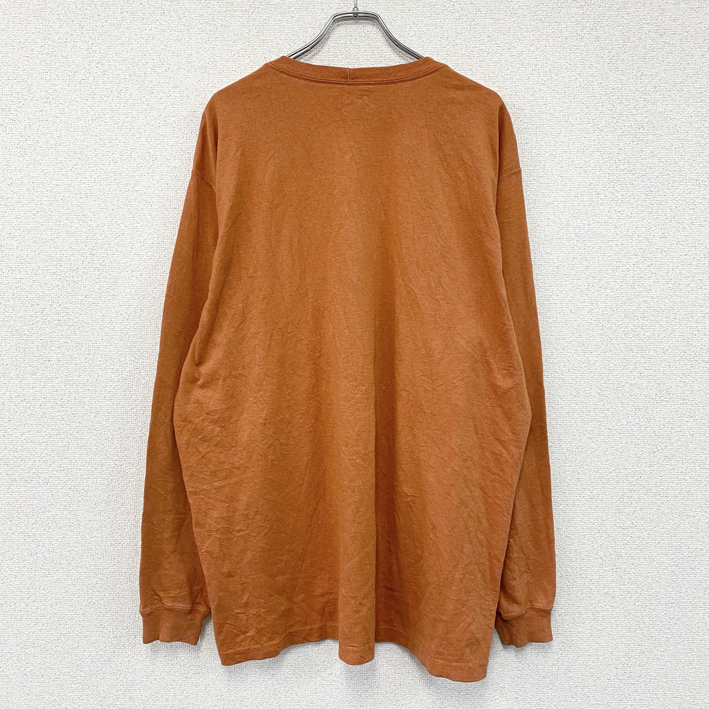 carhatt　カーハート　長袖Tシャツ/ロンT　オレンジ　XLサイズ カットソー メンズ コットン 古着
