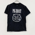 Hanes　ヘインズ　半袖プリントTシャツ　イベントTシャツ　イーペル　ピッグロースト　黒　ブラック　Sサイズ カットソー メンズ コットン 古着