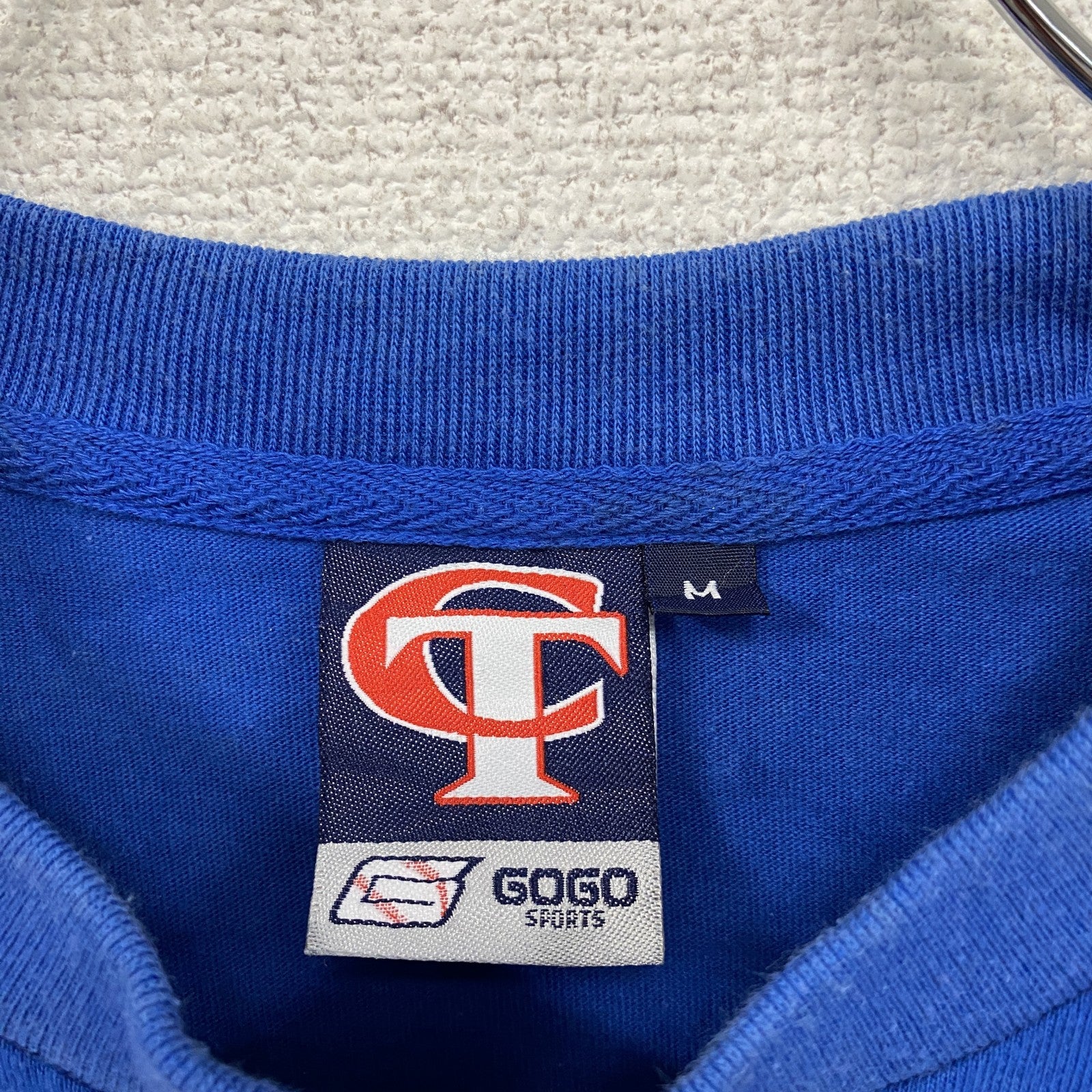 GOGO SPORTS　半袖プリントTシャツ　Chinese Taipei　青　ブルー　Mサイズ　古着