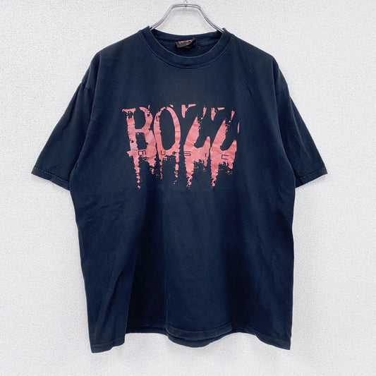 BOZZ　半袖プリントTシャツ　黒　ブラック　XLサイズ
