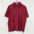 LACOSTE　ラコステ　半袖ポロシャツ　刺ロゴ　赤　レッド　XLサイズ　古着