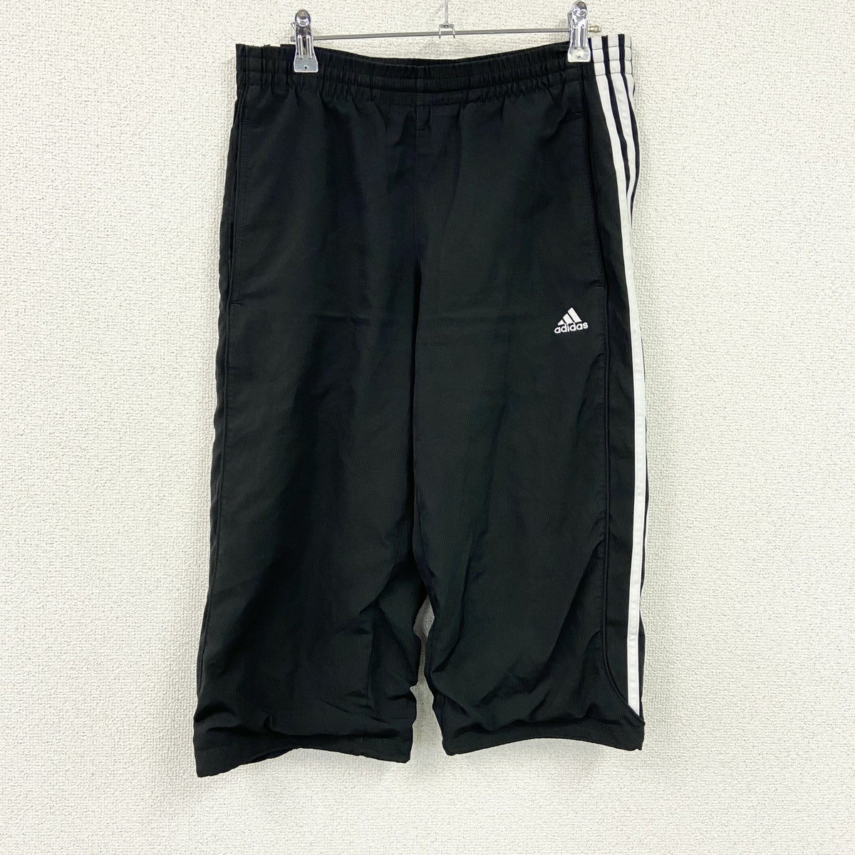 adidas　アディダス　トラックパンツ/ジャージパンツ　黒　ブラック　Mサイズ　古着